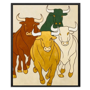 Brazen Bulls Striding — Brazen Bulls Striding Front Facing Portrait2 156