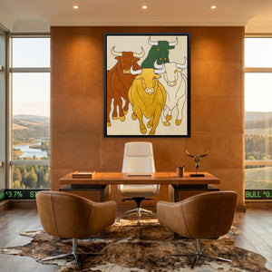 Brazen Bulls Striding — Brazen Bulls Striding Bullish Ranch Port 84