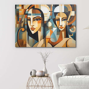Bright Eyed Goddesses - Female Wall Art in Black Frame