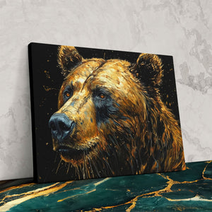 Brilliant Bear - Animals Canvas Wall Art