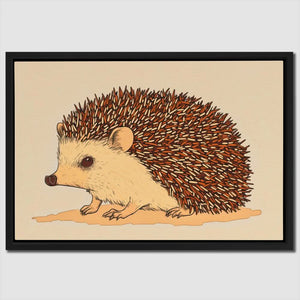 Bristle & Bloom - Beige Hedgehog Canvas Print