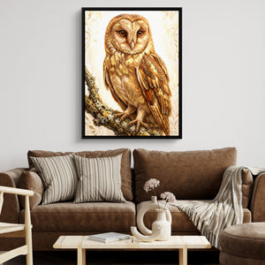 Bronze Owl — bronze owl sq brown couch 1port framed black