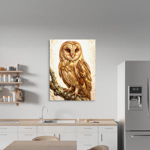 Bronze Owl — bronze owl sq kitchen wall 1port flush print