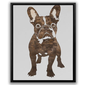 Brown Frenchie Portrait - Animals Art for Bedroom