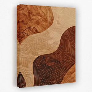 Brown Minimalist Abstract 5-Piece Set - Luxury Wall Art