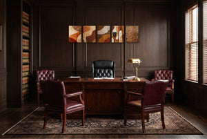 Brown Minimalist Abstract 5-Piece Set - Luxury Wall Art