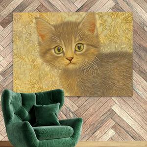 Brown Whiskers - Reading Nook Wall Art in Black Frame