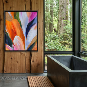 Brushstroke Feather Cascade — Brushstroke Feather Cascade Outdoor Bathroom Log Port 170