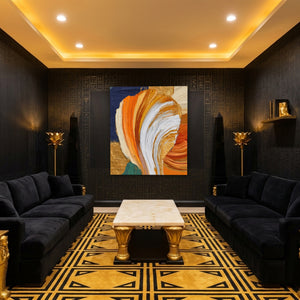 Brushstroke Orange Swirl — Brushstroke Orange Swirl Egyptian Room Port 133