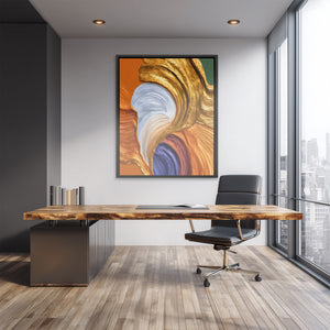 Brushstroke Pale Flow — Brushstroke Pale Flow Lux Empty Office 206