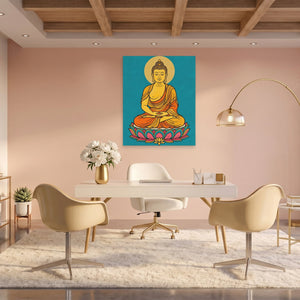 Buddha Lotus Gold - Luxury Wall Art