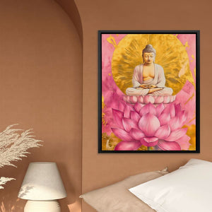 Buddha Meditatio - Gold Spiritual Canvas Print