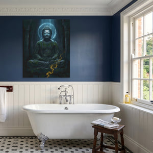 Buddha Zen Sanctuary — Buddha Zen Sanctuary Blue Bathroom Port 65