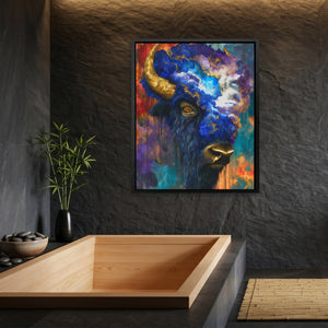Buffalo Cosmic Burst canvas wall art, room view