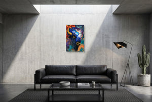 Buffalo Cosmic Burst canvas wall art, room view