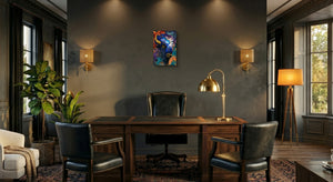 Buffalo Cosmic Burst canvas wall art, room view