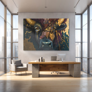 Buffalo Gold Swirl - Luxury Wall Art