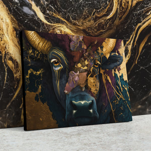 Buffalo Gold Swirl — Buffalo Gold Swirl Against Wall4x5 3 7