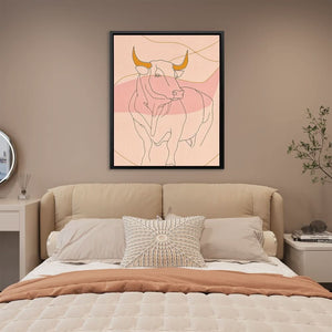 Bull and Line - Luxury Wall Art