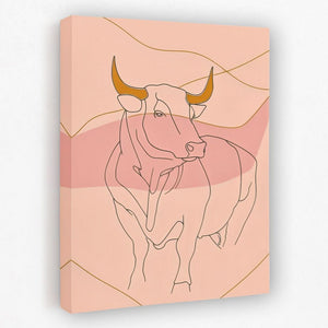Bull and Line - Luxury Wall Art