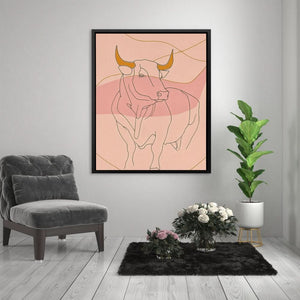 Bull and Line - Luxury Wall Art