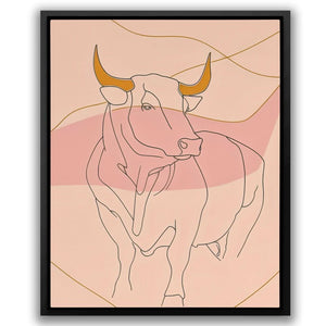 Bull and Line - Luxury Wall Art