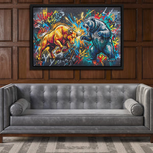 Bull Bear Clash - Luxury Wall Art