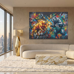 Bull Bear Clash - Luxury Wall Art