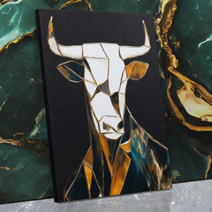 Bull Crystalline Vision - Luxury Wall Art