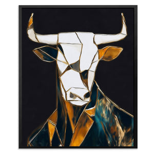 Bull Crystalline Vision - Luxury Wall Art