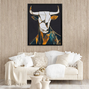 Bull Crystalline Vision - Luxury Wall Art