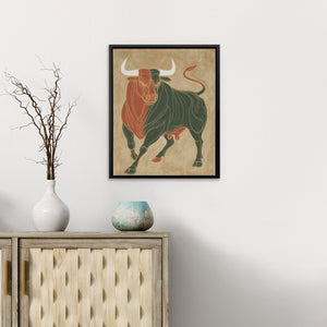 Bull Ember Storm - Luxury Wall Art