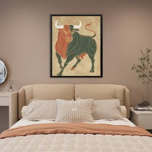 Bull Ember Storm - Luxury Wall Art