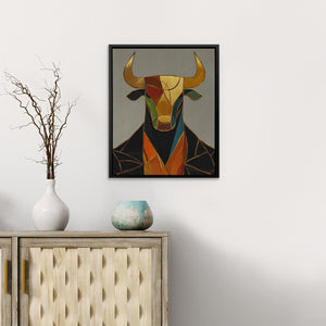 Bull in Boardroom - Luxury Wall Art
