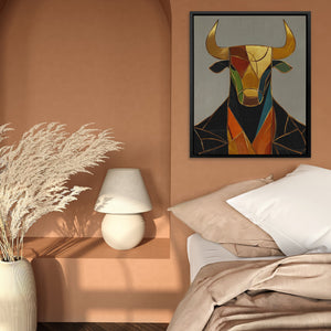 Bull in Boardroom - Luxury Wall Art