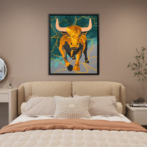 Bull Lightning Charge - Luxury Wall Art