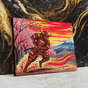 Bull Samurai Charging — Bull Samurai Charging Against Wall4x5 3 9