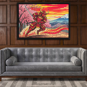 Bull Samurai Charging — Bull Samurai Charging Luxury Wood Walls 169