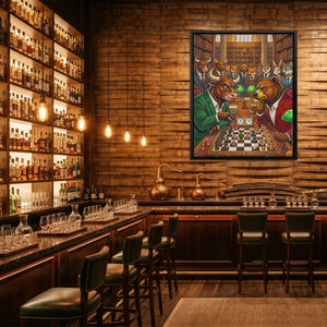 Bull V Bear Chess Match — Bull V Bear Chess Match Whiskey Bar Port 163