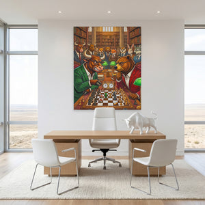 Bull V Bear Chess Match — Bull V Bear Chess Match White Bull Room Port 181