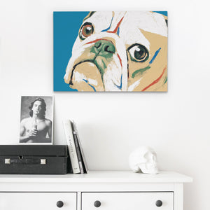 Bulldogs Turquoise Dream - Luxury Wall Art