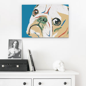 Bulldogs Turquoise Dream - Luxury Wall Art