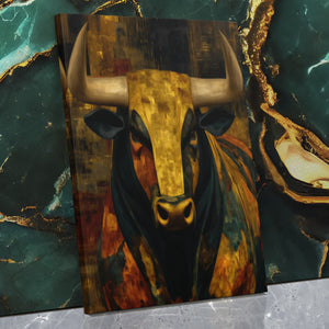 Bull's Amber Fury - Luxury Wall Art