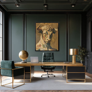 Bull's Amber Renaissance - Luxury Wall Art