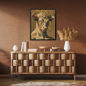 Bull's Amber Renaissance - Luxury Wall Art