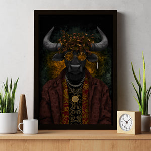 Bull's Autumn Crown - Luxury Wall Art