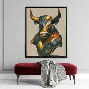 Bull's Bronze Monolith - Luxury Wall Art