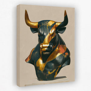 Bull's Bronze Monolith - Luxury Wall Art