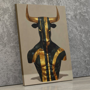 Bull's Golden Armor - Luxury Wall Art
