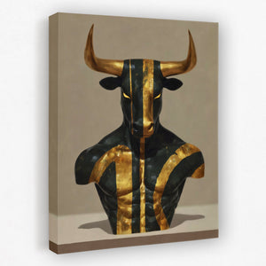 Bull's Golden Armor - Luxury Wall Art